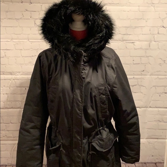 American Eagle Faux Fur Trim Jacket - Picture 2 of 6